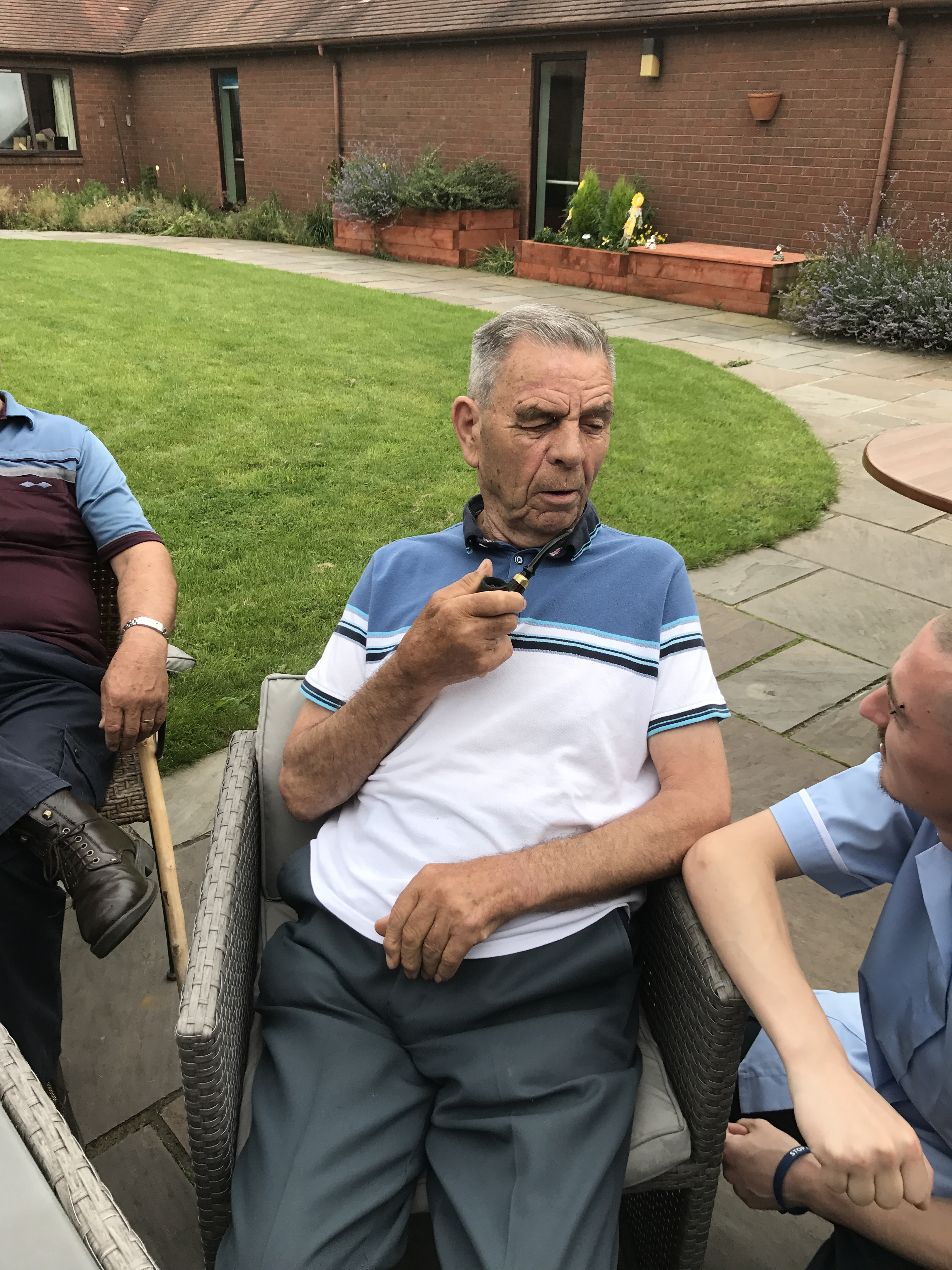 Chilling out in the Grace Court Garden Aug 17: Key Healthcare is dedicated to caring for elderly residents in safe. We have multiple dementia care homes including our care home middlesbrough, our care home St. Helen and care home saltburn. We excel in monitoring and improving care levels.